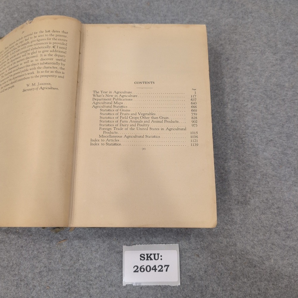 1928 Yearbook of Agriculture USDA Hardcover Antique Reference Book 260427 - Picture 3 of 3